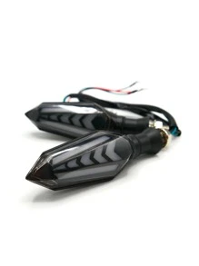 Rasen DIRECCIONAL PARA MOTO LED SECUENCIAL BI-COLOR TIPO FLECHA UNIVERSAL - Rojo - Ver 5
