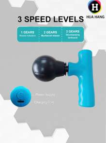 Mini Portable Rechargeable Massage Gun Electric Massager For Muscle Shoulder Neck Arm Relaxation - Multicolor - View 4