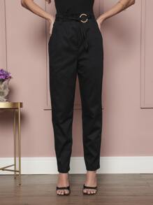 Women Pants - 黑色 - 查看 2