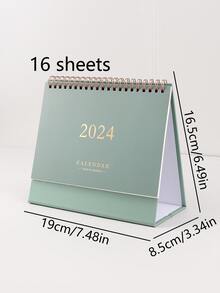 1 Pieza 2024 Decoración De Soporte De Calendario De Escritorio Lindo - Verde - Ver 9