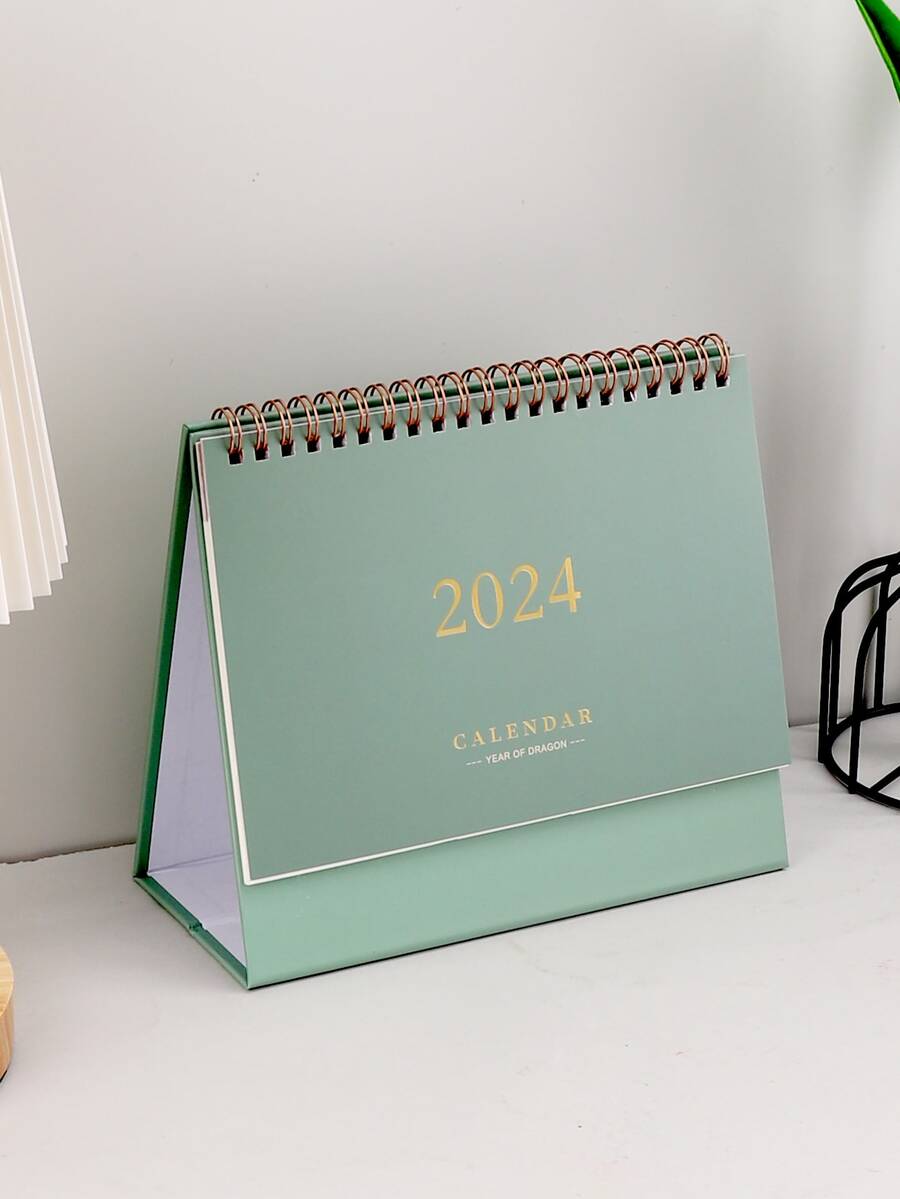 1 Pieza 2024 Decoración De Soporte De Calendario De Escritorio Lindo
