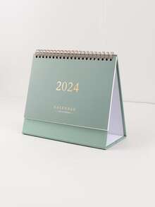 1 Pieza 2024 Decoración De Soporte De Calendario De Escritorio Lindo - Verde - Ver 4