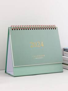 1 Pieza 2024 Decoración De Soporte De Calendario De Escritorio Lindo - Verde - Ver 7