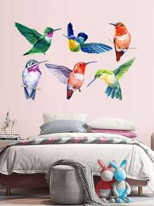 1 Miếng Chim & Chim ruồi Giấy dán tường Trang trí In Đề can Đối với Tường - Nhiều màu - Xem 1