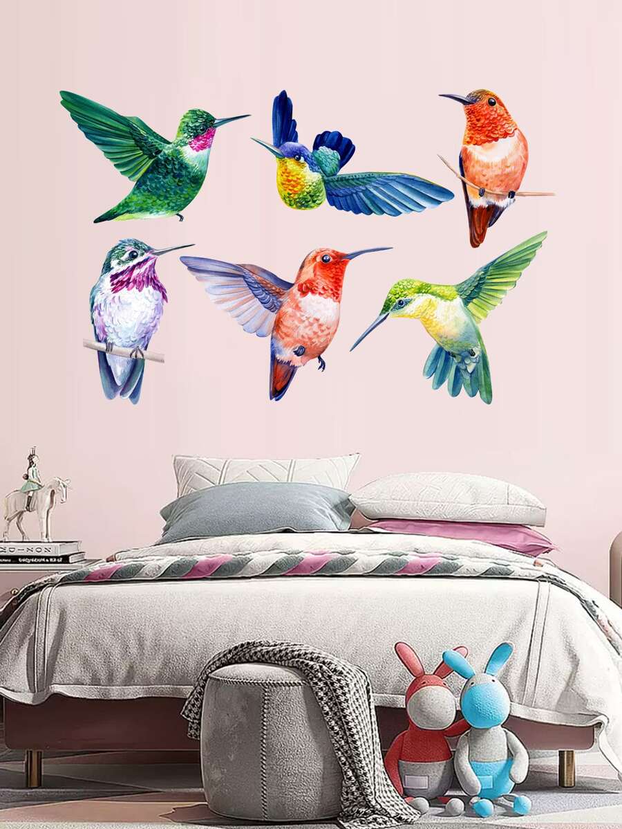 1 Miếng Chim & Chim ruồi Giấy dán tường Trang trí In Đề can Đối với Tường - Nhiều màu - Xem 1