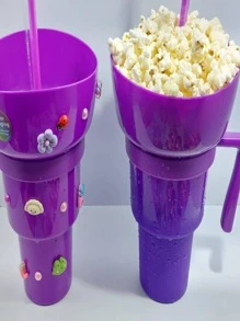 (1 PZ) (1LT) Vaso Mágico con Plato Botanero (500 GR) Tipo Estadio Cambia De Color Incluye Popote y Decoraciones + UN REGALO SORPRESA