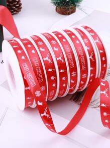1cm聖誕緞帶適用於蛋糕,花束裝飾用品,禮品包裝,紅色的 - 紅色 - 查看 1