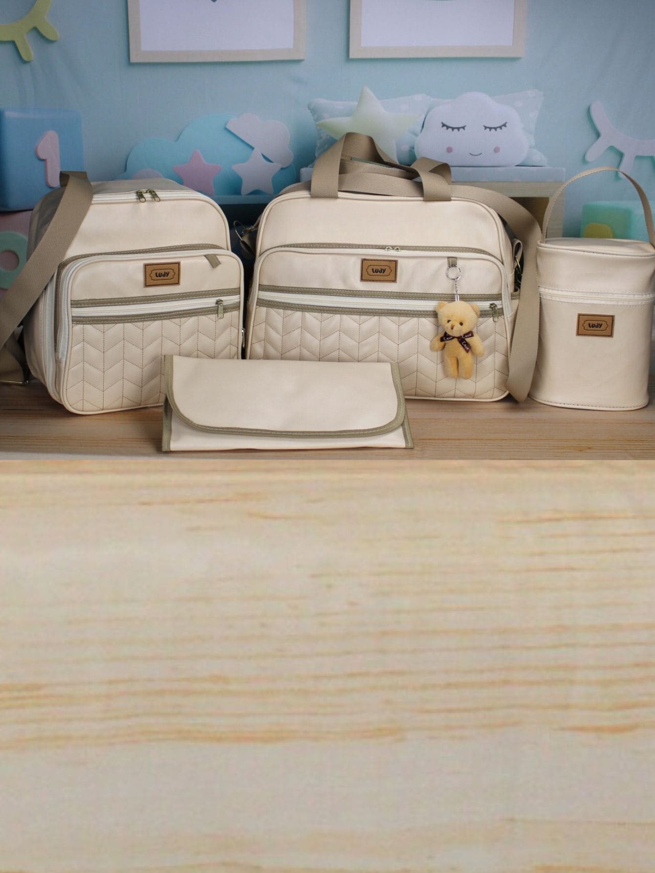 Kids Shoulder & Tote Bags - Beige - View 1