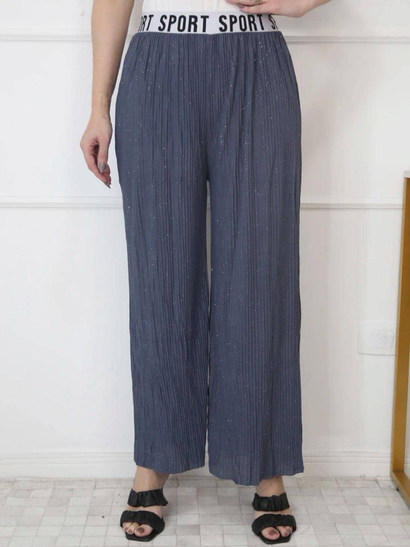 Women Pants - 深灰色 - 查看 1