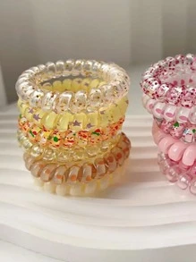 Sweet Candy Color Headband Gradient Hair Acessórios Para Cabelo Anel De Corda Feminino Faixa De Borracha