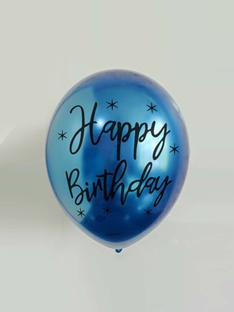 10pcs Birthday Metallic Blue Decorative Balloons,Christmas