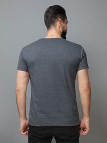 Men T-Shirts - 深灰色 - 查看 2