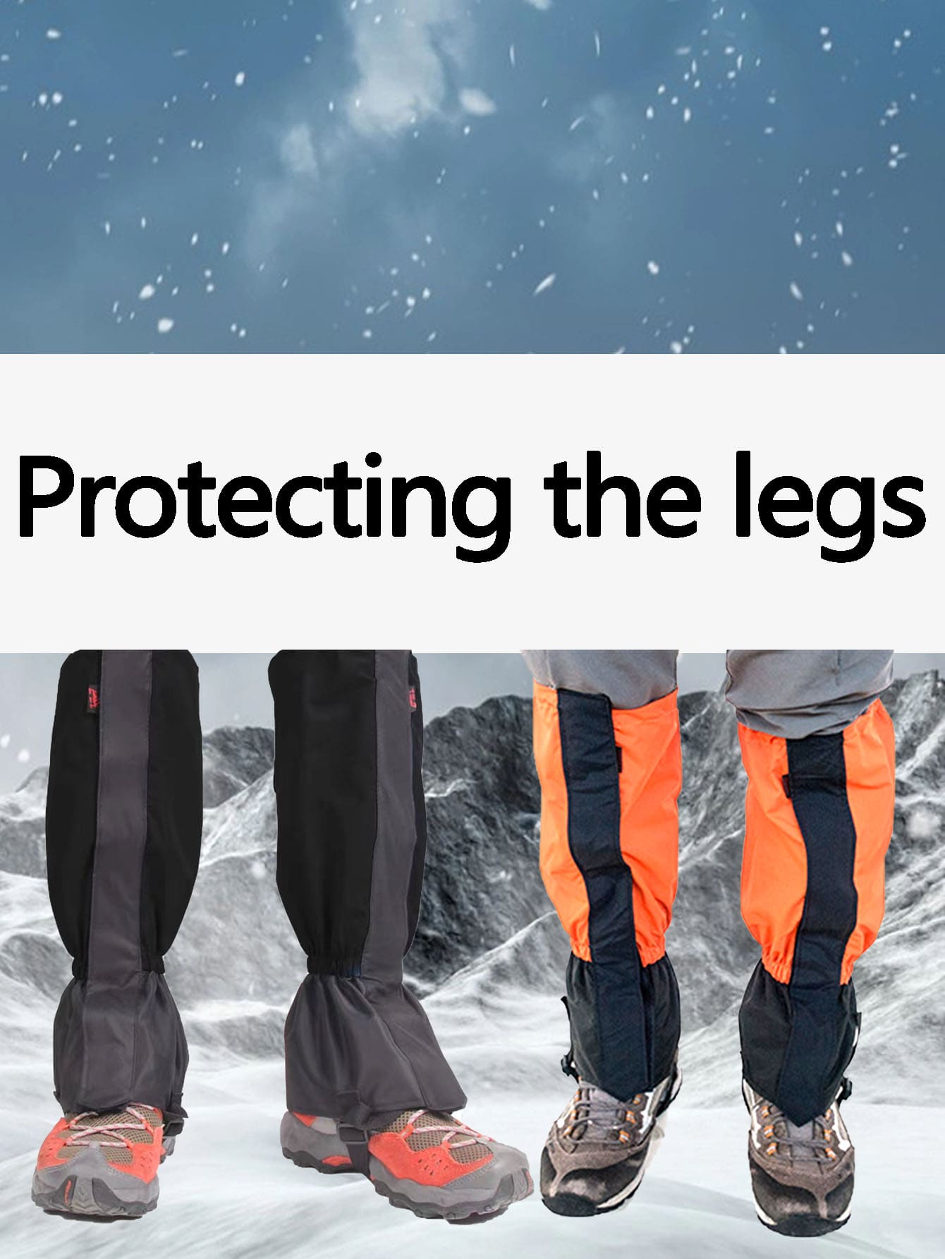 雪腿綁腿防水、透氣、保暖護腿套,非常適合健行、健行和登山
