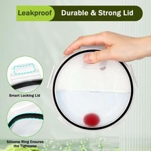 50 PCS Food Storage Containers with Lids Airtight, Plastic Lunch Containers for Pantry Kitchen Organization Storage (25 Lids + 25 Containers), Meal Prep containers with Labels & Marker - Black - View 3