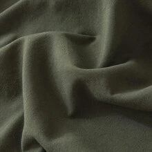 3 件套橄欖綠純色鈕扣羽絨被套套裝 - 軍綠色 - 查看 2