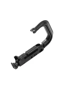 1入組黑色塑料彈簧鉤扣飾,按類型戶外登山繩鉤扣飾,寵物繩索手柄扣飾