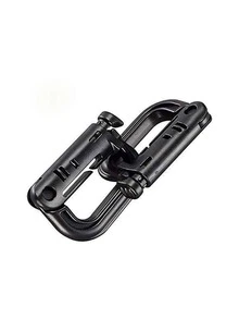 1入組黑色塑料彈簧鉤扣飾,按類型戶外登山繩鉤扣飾,寵物繩索手柄扣飾