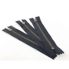 50入組/包5#綠色青銅銅拉鍊適用於牛仔褲&休閒長褲,可定制工廠 - 黑色 - 查看 5