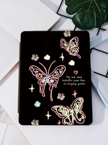 Fairycore Butterfly 保护套适用于带笔架的 iPad，支持自动睡眠/唤醒盖 - 彩色 - 查看 1