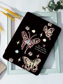 Fairycore Butterfly 保护套适用于带笔架的 iPad，支持自动睡眠/唤醒盖 - 彩色 - 查看 2
