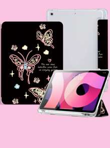 Fairycore Butterfly 保护套适用于带笔架的 iPad，支持自动睡眠/唤醒盖 - 彩色 - 查看 3