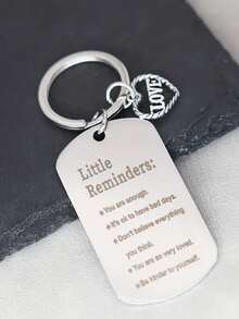 Móc khóa khắc chữ Móc khóa bằng thép không gỉ Túi móc khóa Phụ kiện Mặt dây chuyền ô tô dành cho nữ Quà tặng 1 chiếc (Phong cách tình yêu) Túi phụ kiện Quà tặng, Quà tặng, Phụ kiện, Trang trí cho các cô gái tuổi teen Nữ sinh viên đại học, tân binh & công nhân cổ trắng - trắng - Xem 5