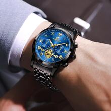 ERNIE KLEIN 2859g Black Casing & Blue Dial Quartz Watch - Navy Blue - View 3