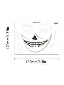 Halloween Makeup Realistic Temporary Tattoo Sticker - Multicolor - View 4