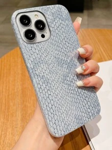 Ốp lưng điện thoại da PU cao cấp họa tiết da rắn, thiết kế cá nhân hóa, chống rơi vỡ và có ngăn đựng thẻ, tương thích với iPhone 11/12/13/14/15/16/17 Pro Max. - Màu xanh lam - Xem 4