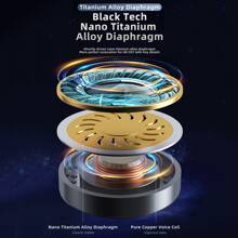 1 件银色无线游戏耳机，带 RGB 灯、充电盒、锌合金机甲风格设计、钛膜双动圈、ANC 和 ENC 降噪、立体声、低延迟、TWS 无线音乐耳机、运动耳机、IPX6 防水 - 銀色 - 查看 6