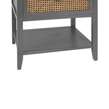 2 Drawer Side table,Naturel Rattan,End table,Suitable for bedroom, living room, study - Xám - Xem 6