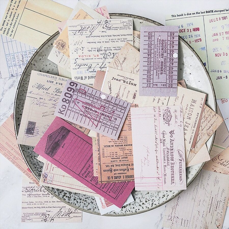 53pcs Kích thước lớn Retro Gói hàng Hình dán Đối với Viết nhật ký , Làm sổ lưu niệm , Và Buổi tiệc - Nhiều màu - Xem 1