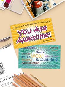 50 cái/bộ Thẻ khuyến khích hành vi Thẻ khen thưởng cho giáo viên Đồ chơi lớp học - Nhiều màu - Xem 3