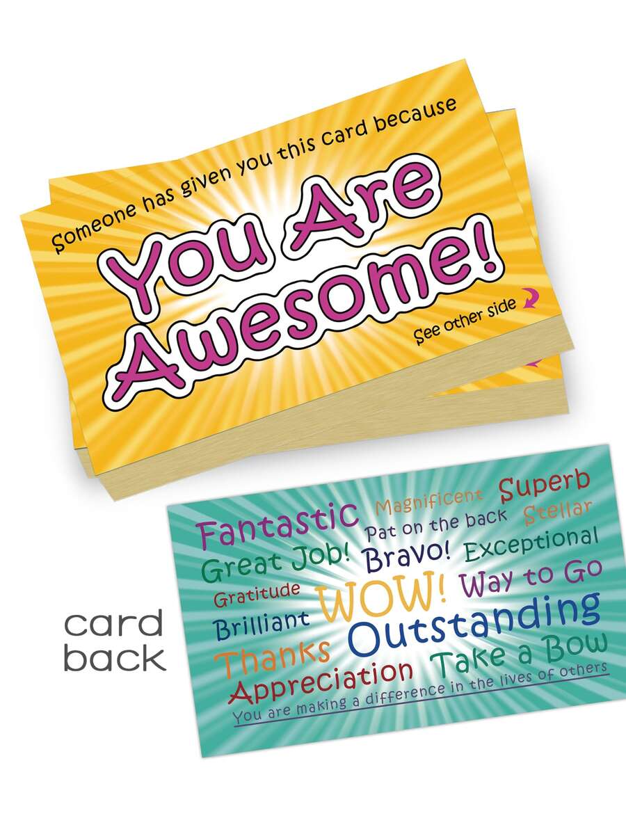 50 cái/bộ Thẻ khuyến khích hành vi Thẻ khen thưởng cho giáo viên Đồ chơi lớp học - Nhiều màu - Xem 1