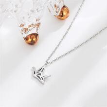 OMID 1入組S925純銀時髦摺紙仙鶴吊墜項鍊,合適的適用於女性日常穿著 - 項鍊 - 查看 7