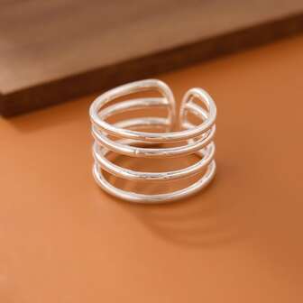 1入組時尚多層線設計打開圓環,合適的適用於女性日常穿著