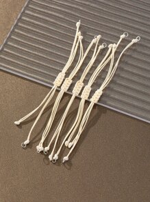 5pcs Adjustable Beige String Cord For Diy Bracelet, Accessories - Beige - View 11