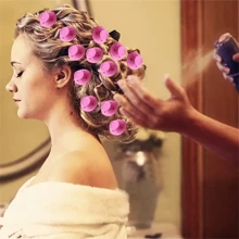 10pcs Easy-to-use Hair Rollers - Pink - View 4