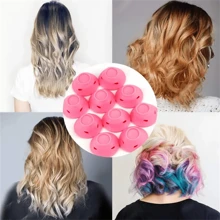 10pcs Easy-to-use Hair Rollers - Pink - View 5