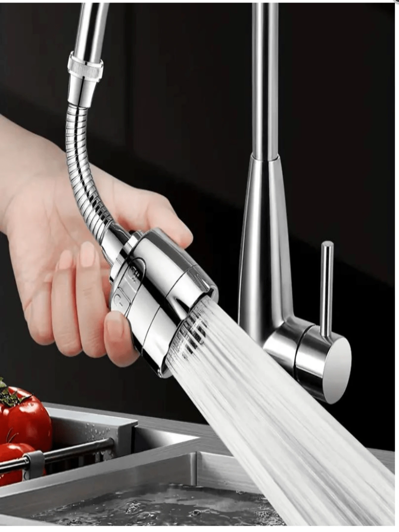 1pc Water Pressure Boosting Kitchen Faucet Splash Head, Filter Spray Nozzle With Universal