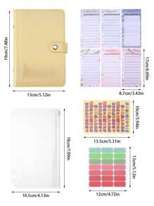 A6 Loose-leaf Accounting Notebook, Creative Budget Planner Set, Financial Planning Journal - Yellow - View 8