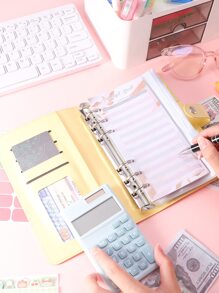 A6 Loose-leaf Accounting Notebook, Creative Budget Planner Set, Financial Planning Journal - Yellow - View 4