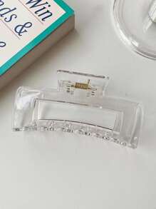 1 件透明发夹，用于头发装饰休闲、发饰、爪夹、发夹、发夹秋冬发夹，适合度假装扮女士 - 無色 - 查看 3