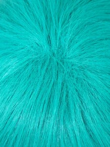 1入組短直筒角色扮演合成假髮和1入組假髮帽 - 綠色 - 查看 6