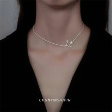 OMID 1 chiếc vòng cổ hình chim bằng bạc S925 cao cấp, kiểu dáng thời trang, có khóa cài cá nhân hóa, phù hợp cho phụ nữ dự tiệc. - vòng cổ - Xem 1