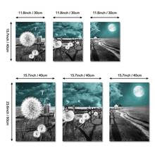 3 piezas en luz de luna de lona Arte de pared , mural arte póster , adecuado para sala de estar dormitorio cuarto de baño Decoración de pared , sin enmarcar - Multicolor - Ver 3