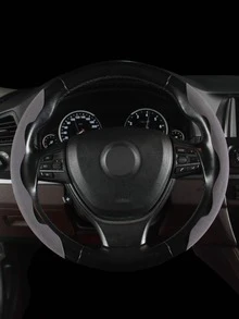 扣式汽車方向盤套,防滑,適合大多數汽車 - 淺灰色 - 查看 2
