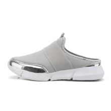 Đúng mốt Của phụ nữ Giải trí Kích thước lớn Nhẹ Thoáng khí Đế mềm Giày dép - Màu Xám nhạt - Xem 1