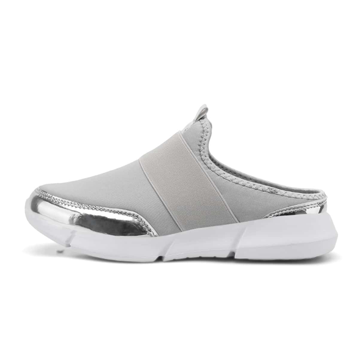 Đúng mốt Của phụ nữ Giải trí Kích thước lớn Nhẹ Thoáng khí Đế mềm Giày dép - Màu Xám nhạt - Xem 1