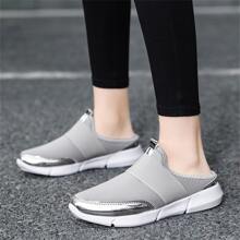 Đúng mốt Của phụ nữ Giải trí Kích thước lớn Nhẹ Thoáng khí Đế mềm Giày dép - Màu Xám nhạt - Xem 5